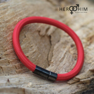 Armband van Textielsnoer - Power Red