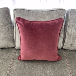 Dry rose vierkant velvet kussenhoes