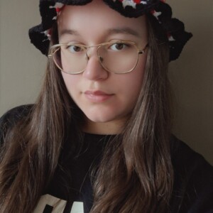 Gehaakte bucket hat 'Darling devil'