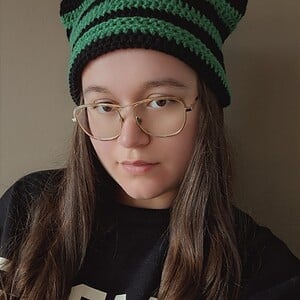 Gehaakte muts 'Black & green'