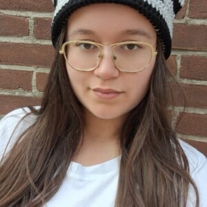 Gehaakte muts 'Black & light grey'
