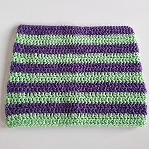 Gehaakte muts 'Purple & peppermint'