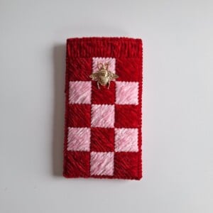 Geweven brillenkoker 'Strawberry vibes'