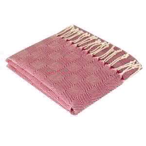Hamamdoek - lykos - rood - 100x180 cm