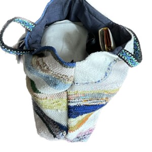 Kelim shopper tas in blauwe kleuren