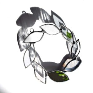 Kerstkrans glas in lood