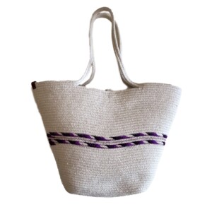 Mand tas van geryceld katoen koordtouw