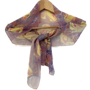 Paars zijden sjaal marble design