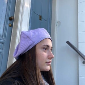 Soft lilac denim baret