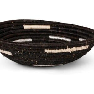 Zwarte rieten schaal Bold 20 cm