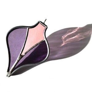 glas in lood kerst hanger Viola rosa