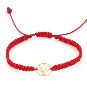 14 karaat geelgouden Levensboom armband