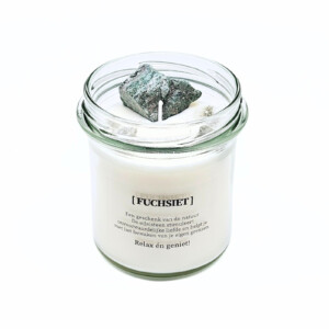 DIY pakket - Kaars met edelsteen en geurdecoratie - Fuchsiet