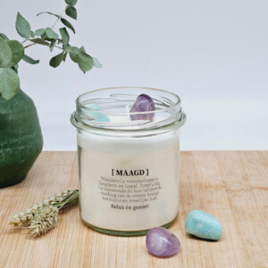 DIY pakket - Sterrenbeeld geurkaars met edelsteen - Maagd