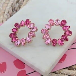 Dubble pink oorbellen