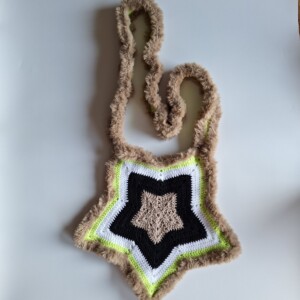 Gehaakte tas 'Lime star'