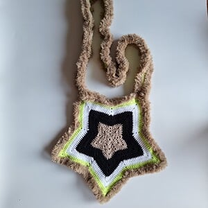 Gehaakte tas 'Lime star'