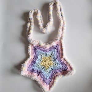 Gehaakte tas 'Pastel star'