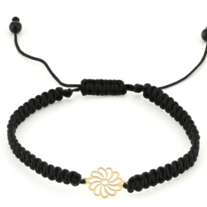 Handgemaakte armband met 14 karaat bedel Madeliefje