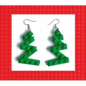 Kerstboom oorbellen van Lego