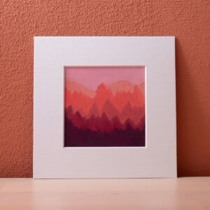 Klein schilderij berglandschap