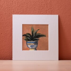 Klein schilderij bloempot