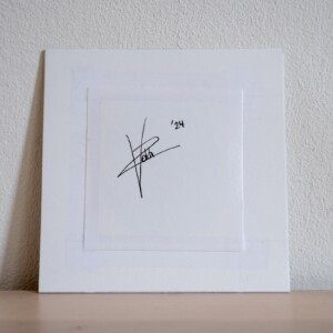 Klein schilderij vlinder