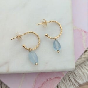 Natural stone oorbellen