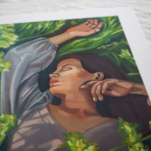 Print serenity in the grass