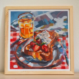 Print strawberries on toast