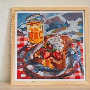 Print strawberries on toast