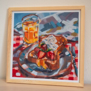 Print strawberries on toast