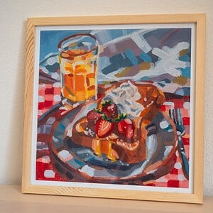 Print strawberries on toast