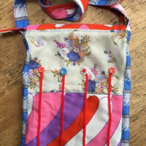 Tasje met roze vintage stoffen