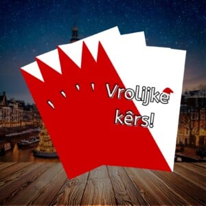 Utregse kerstkaarten (set van 5) - Vrolijke kêrs