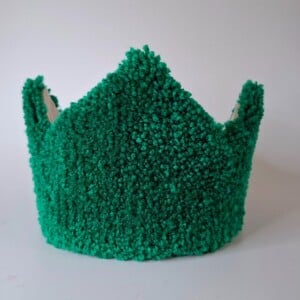 groen getufte verjaardagskroon, feestkroon