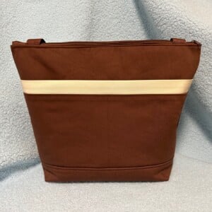 Bruin / beige tas met fantasie borduursel