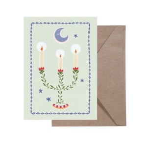 Candelabra kerstkaartje A6