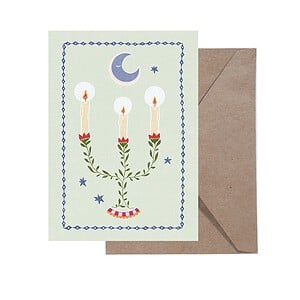 Candelabra kerstkaartje A6