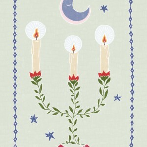 Candelabra kerstkaartje A6