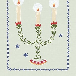 Candelabra kerstkaartje A6