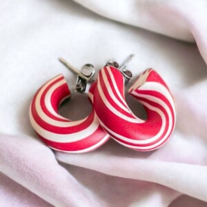 Candy Canes Earrings - Pepermunt Snoep Stokken Oorbellen - Small