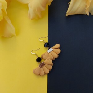 Daisy Petal Earrings - Yellow