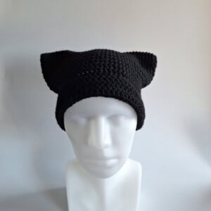 Gehaakte muts 'Basic black'