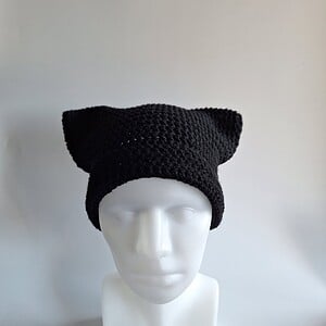Gehaakte muts 'Basic black'