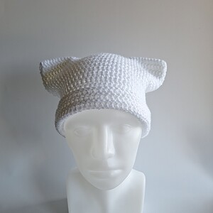 Gehaakte muts 'Basic white'