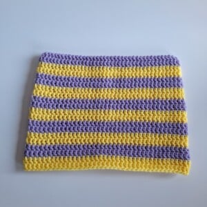 Gehaakte muts 'Lilac & yellow'