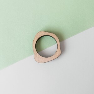 Golvende houten of zwarte stack ring - type 2