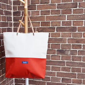 Grote handtas oranje beige