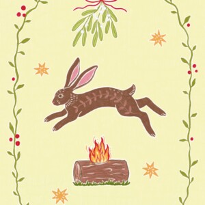 Hare kerstkaartje A6